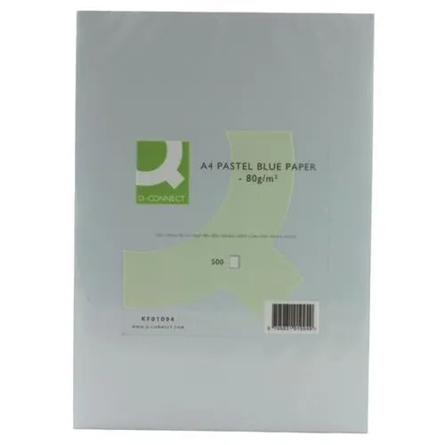 Q-Connect Blue Coloured A4 Copier Paper 80gsm Ream (Pack of 500) KF01094
