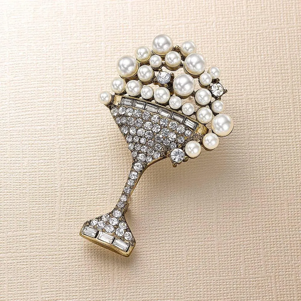 Toast The Season Brooch