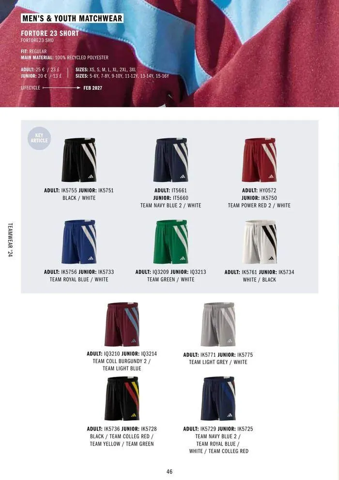 Adidas Teamwear 2024 from 11 March to 31 December 2024 - Catalogue Page 46