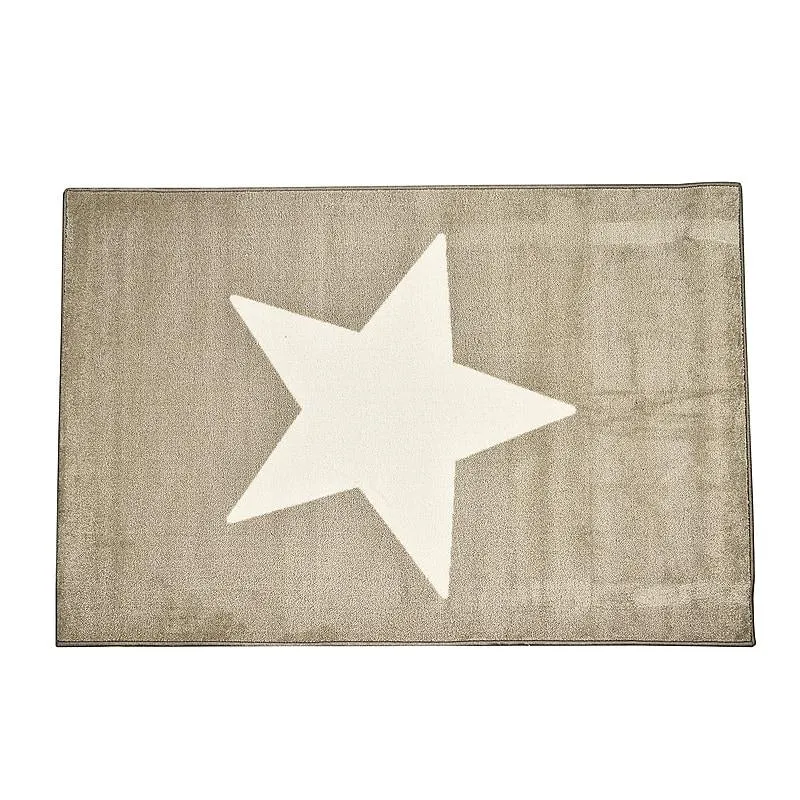Closeout - Heavy Duty Easy Care Anti-slip Area Single Star Rug (Size 150x100 cm) - Grey