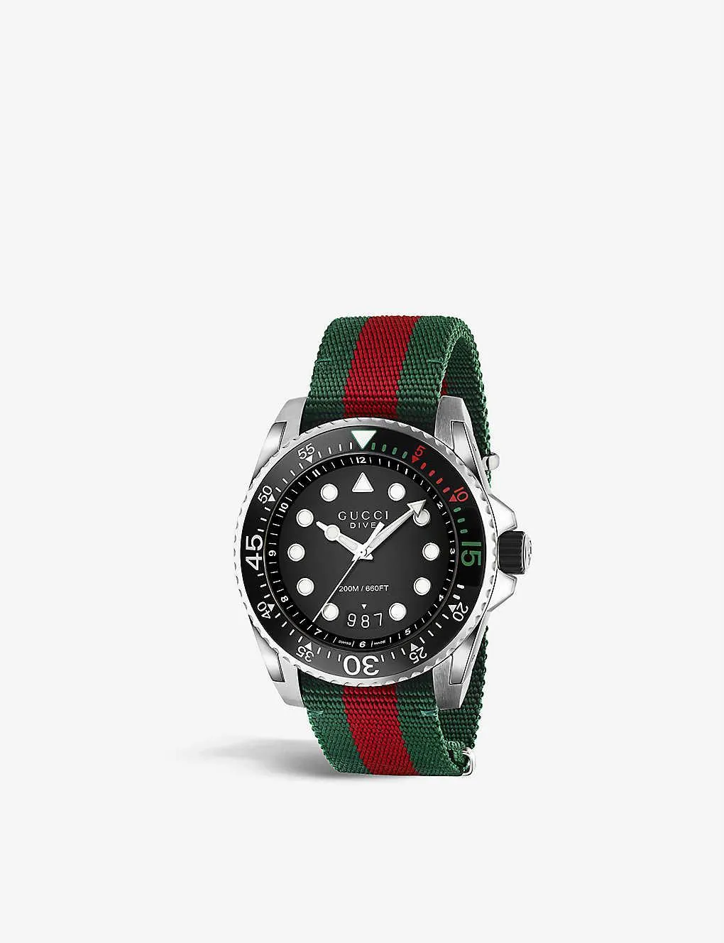 YA136209 Gucci Dive nylon and stainless steel watch