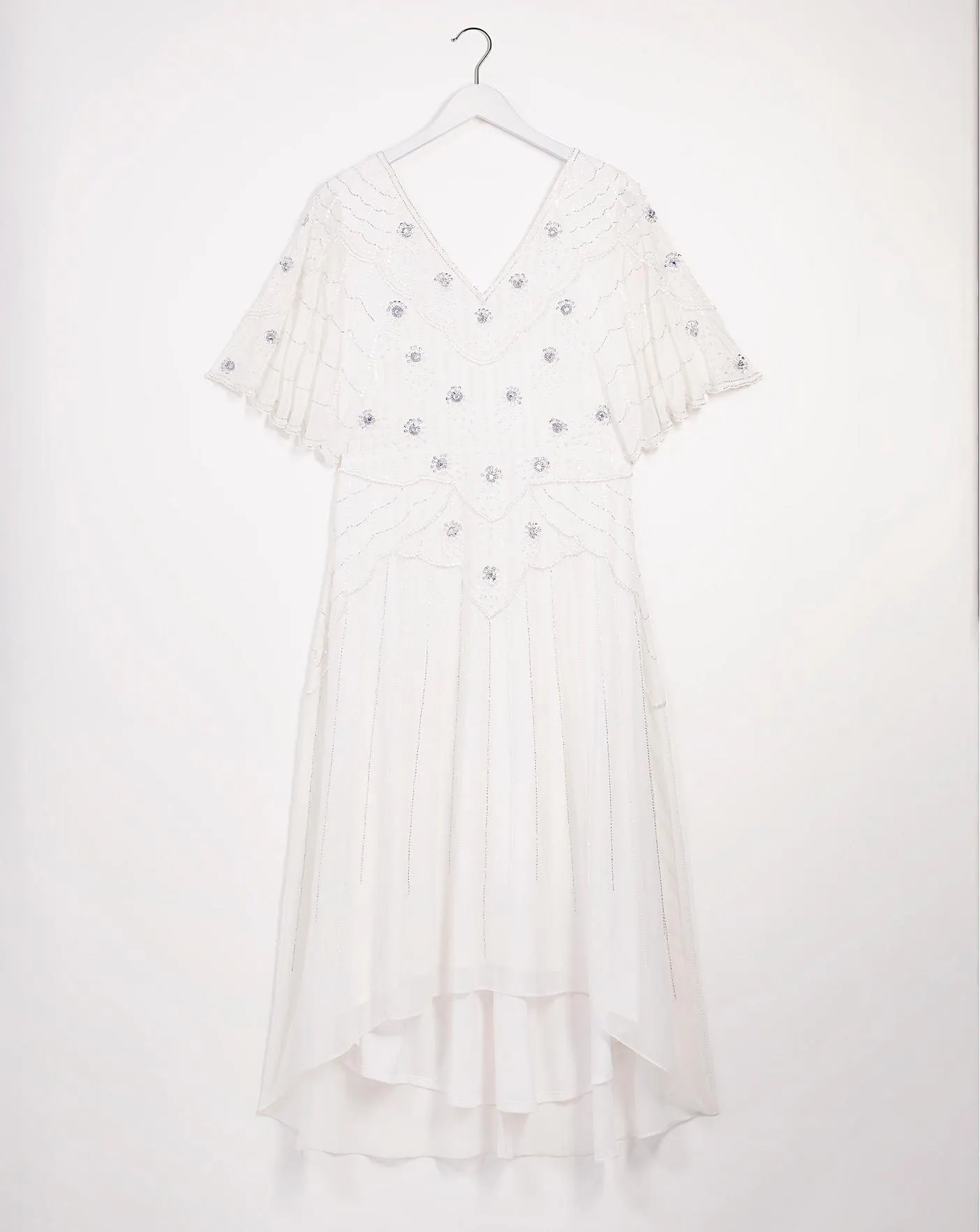 Joanna Hope Embellished Angel Sleeve Bridal Maxi Dress