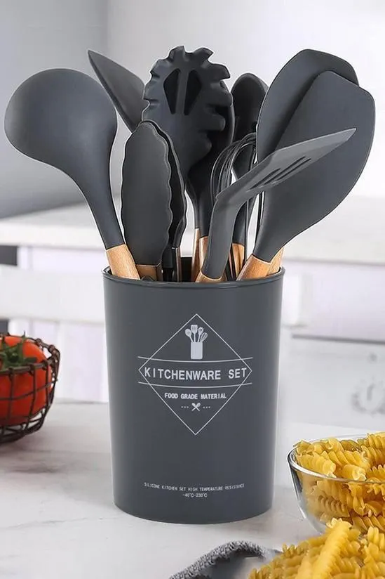 11-piece Silicone Kitchen Utensil Set for Nonstick Cookware