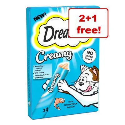 3 x Dreamies Creamy Cat Snacks - 2 + 1 Free! *