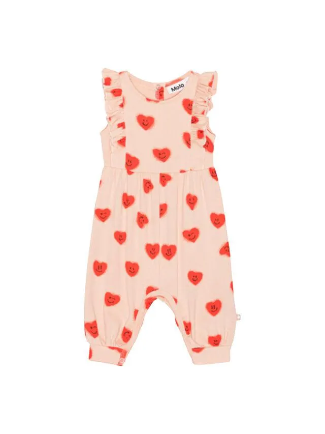 Molo Fallon All over Red Hearts Romper