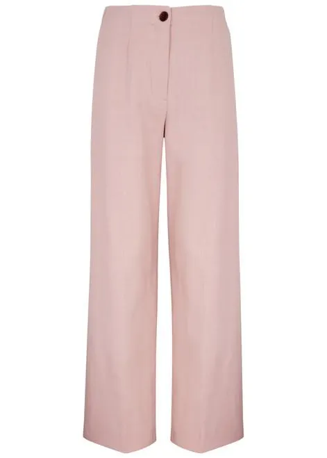 Harrison wide-leg cotton trousers