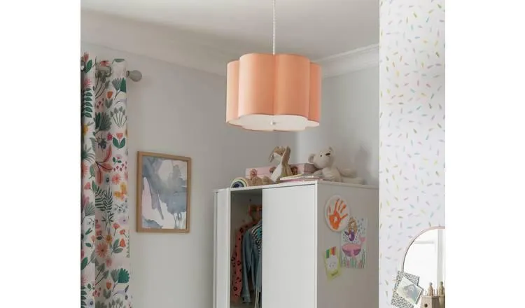 Habitat Kids Pink Flower Lampshade - 35cm