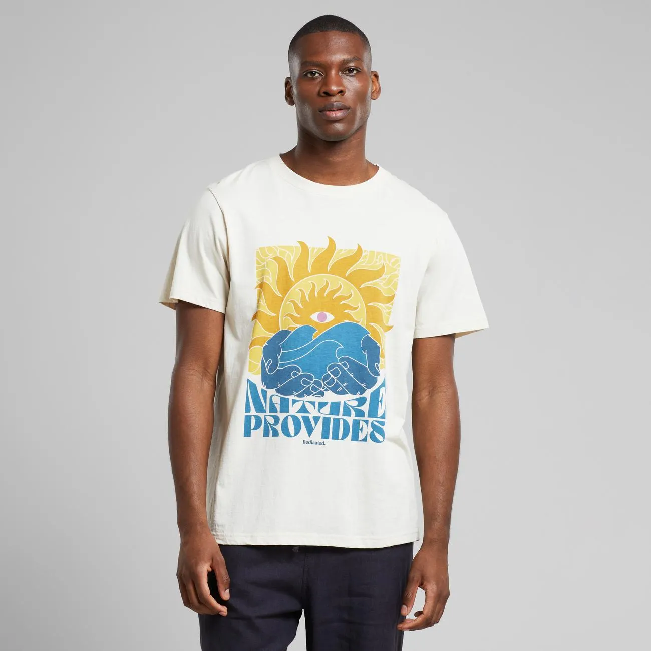 T-shirt Stockholm Nature Provides Oat White