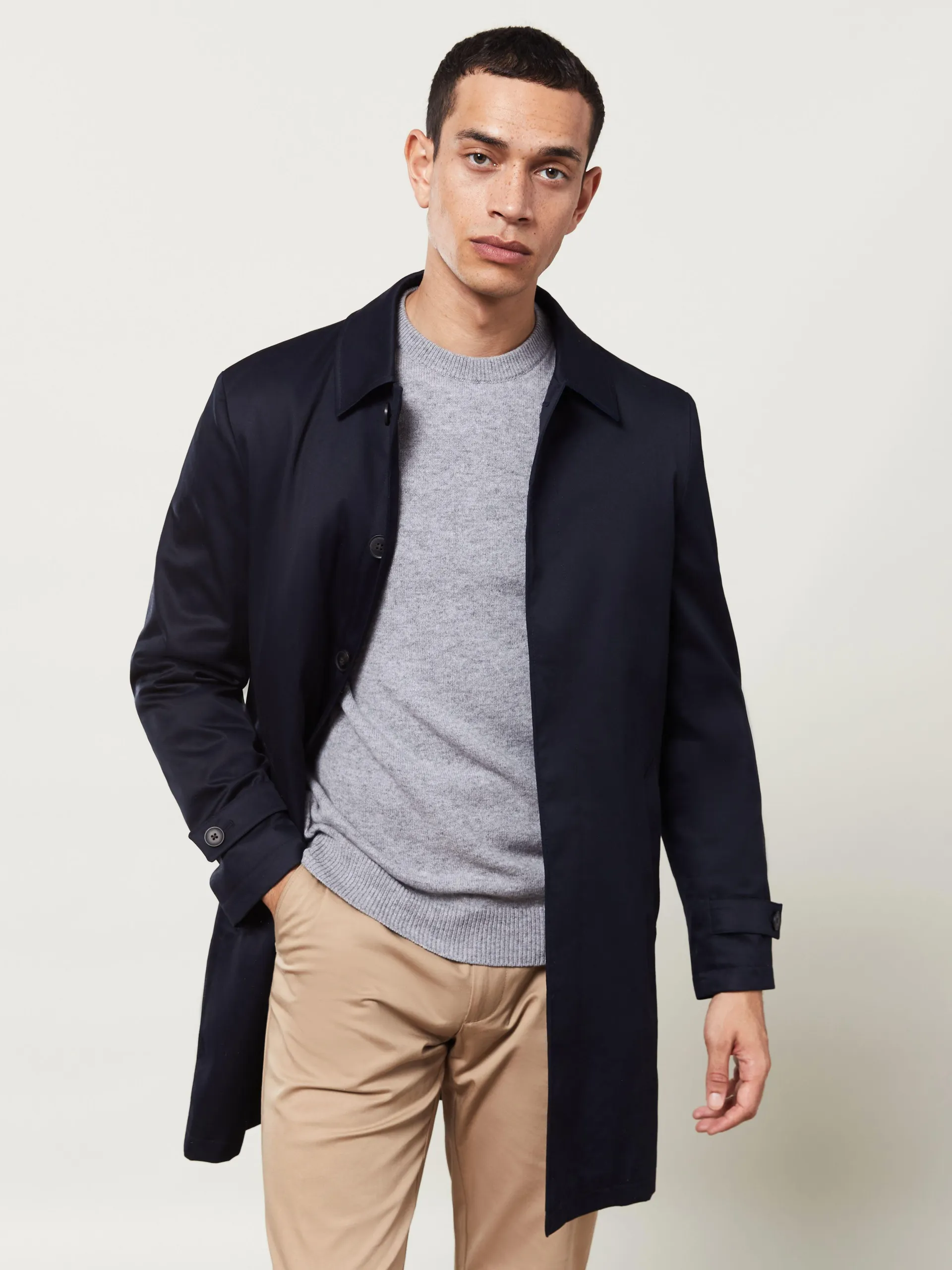 Baldwin Slim Fit Pointer Jacket in Navy Cotton