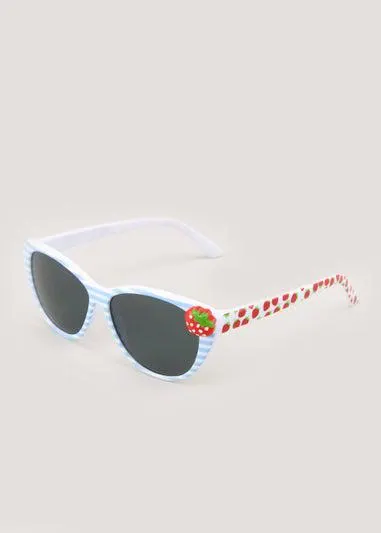 Kids Multicoloured Strawberry Print Stripe Sunglasses (3-10yrs) - One Size