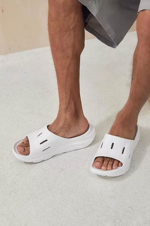 HOKA White Ora Recovery Slide 3 Sandals