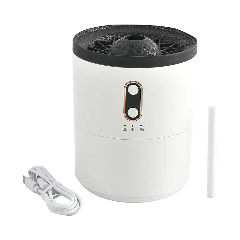 Volcano Air Humidifier With Colour Changing Red Hot & Chilly Blue, Advanced Air Filtration, Delay Timer, Quiet, USB Charger, 450ml.