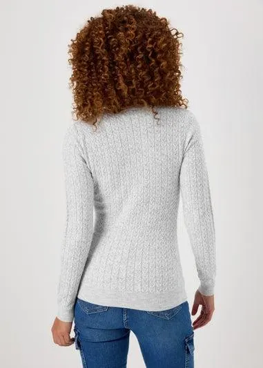 Grey Baby Cable Jumper - Size 10