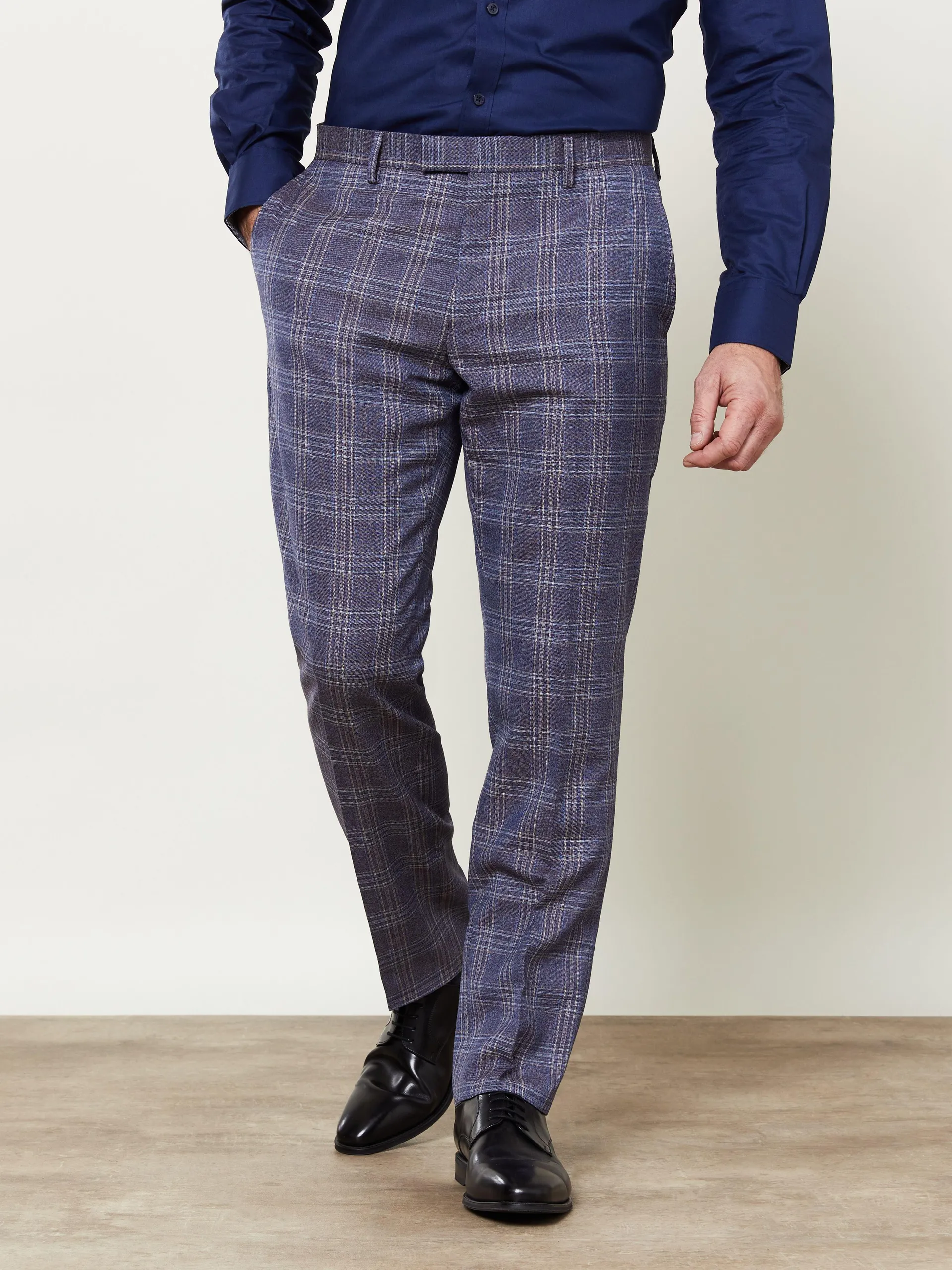 Sandringham Infinity Slim Fit Melange Check Trouser
