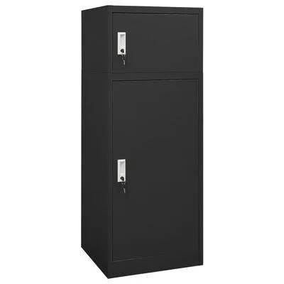 vidaXL Saddle Cabinet Anthracite 53x53x140 cm Steel