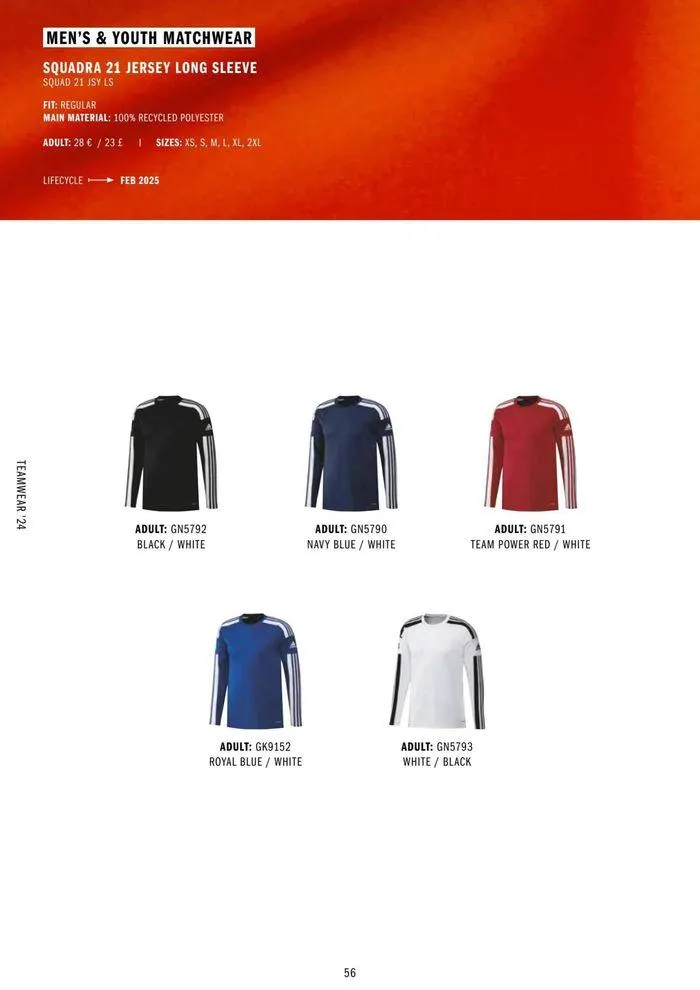 Adidas Teamwear 2024 from 11 March to 31 December 2024 - Catalogue Page 56