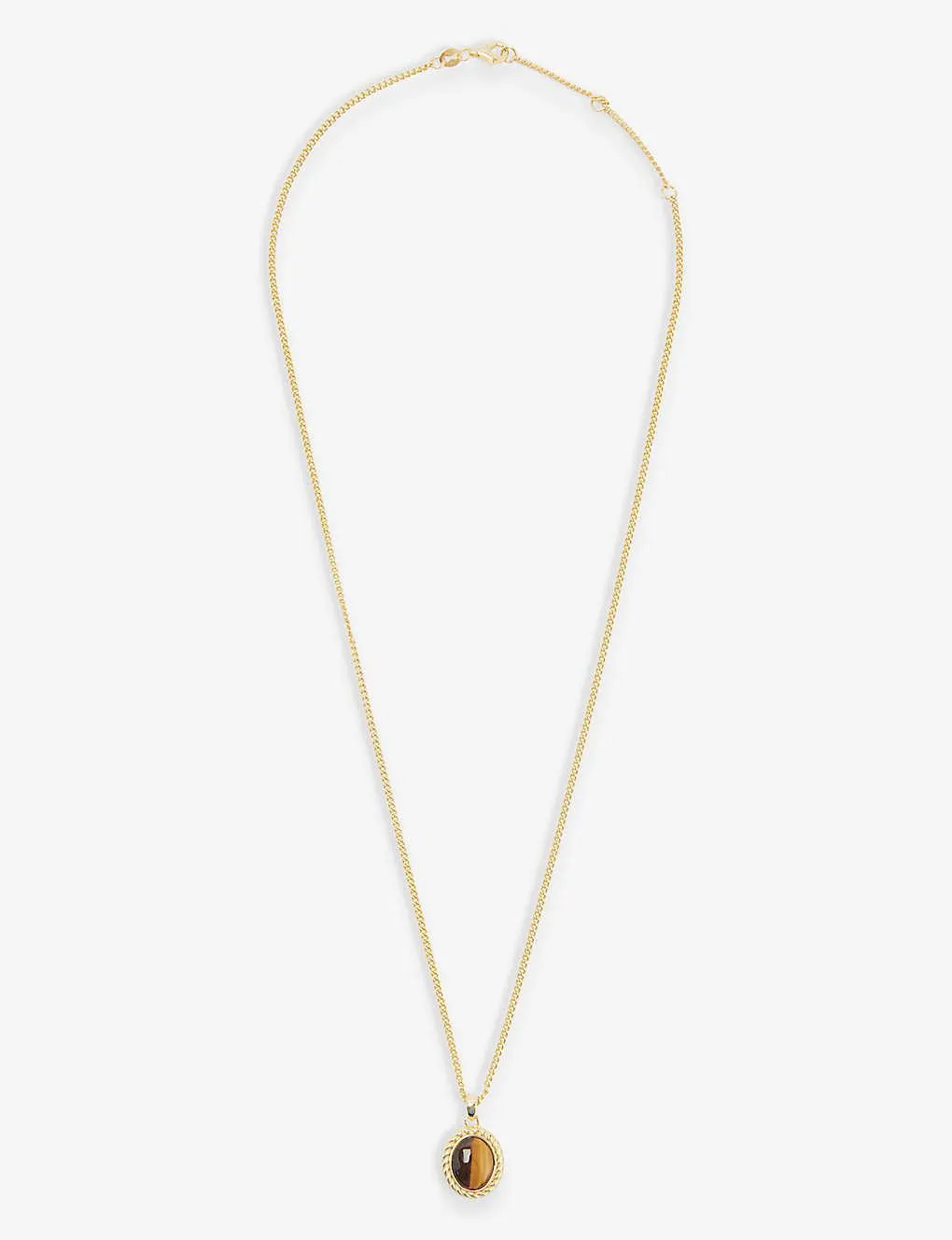 Tigers Eye sterling-silver and tiger's eye pendant necklace