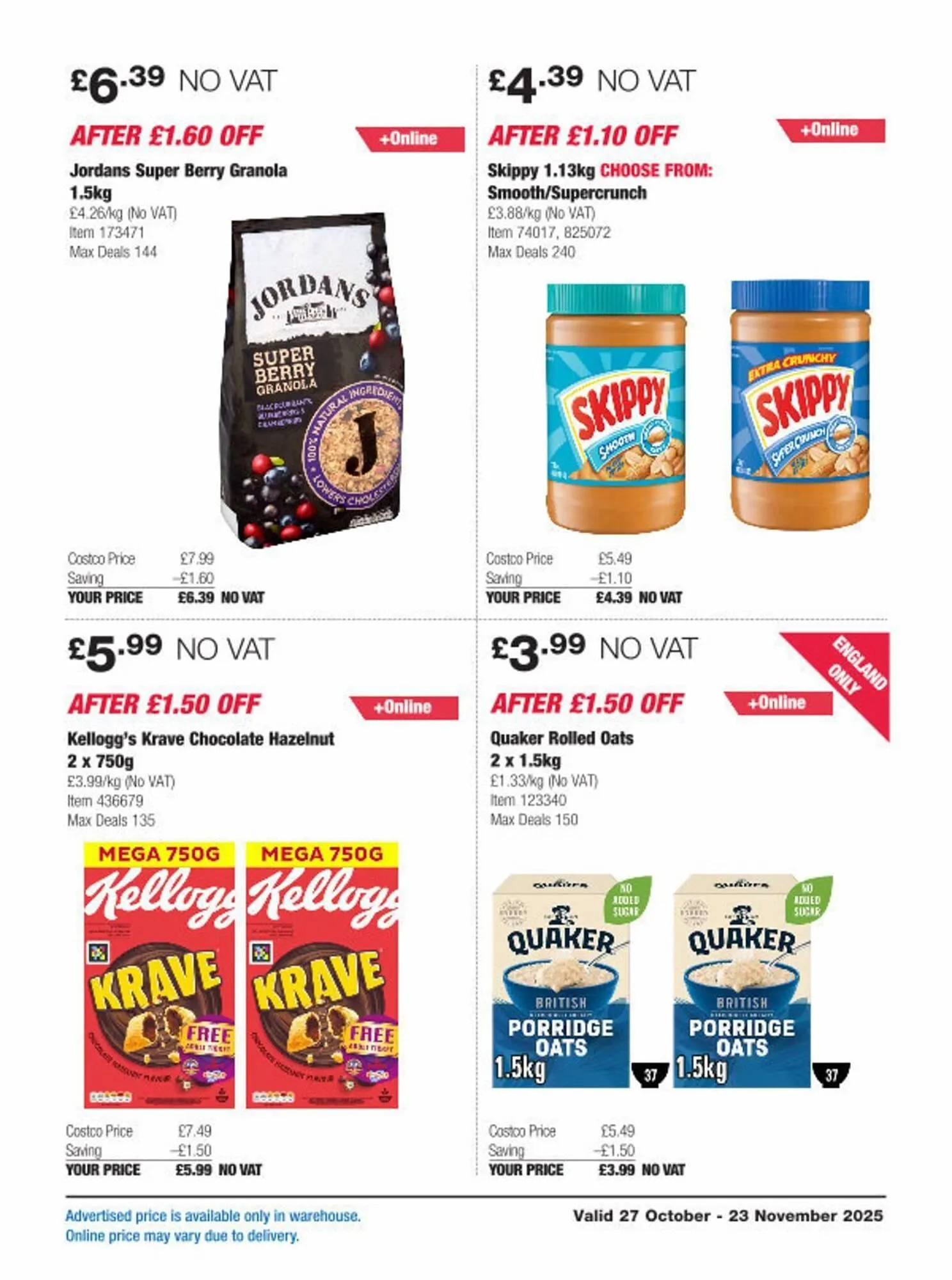 Costco leaflet from 27 October to 23 November 2025 - Catalogue Page 12
