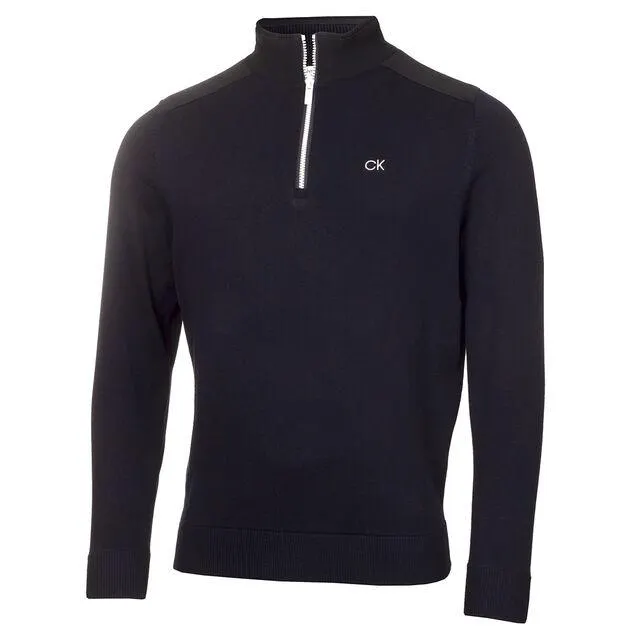 Calvin Klein Men's Knitted Half Zip Golf Mid Layer