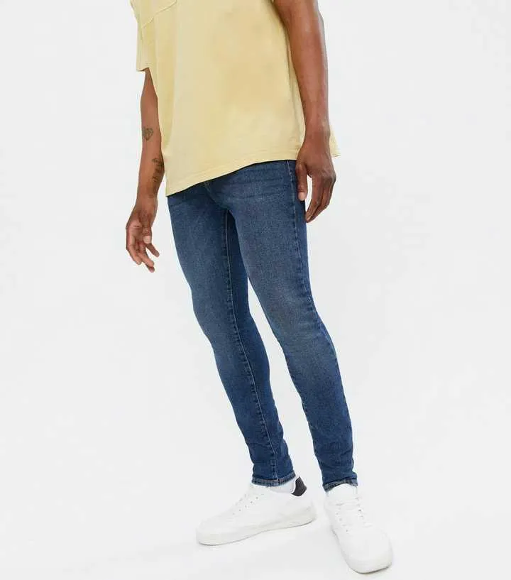 Blue Mid Wash Super Skinny Jeans