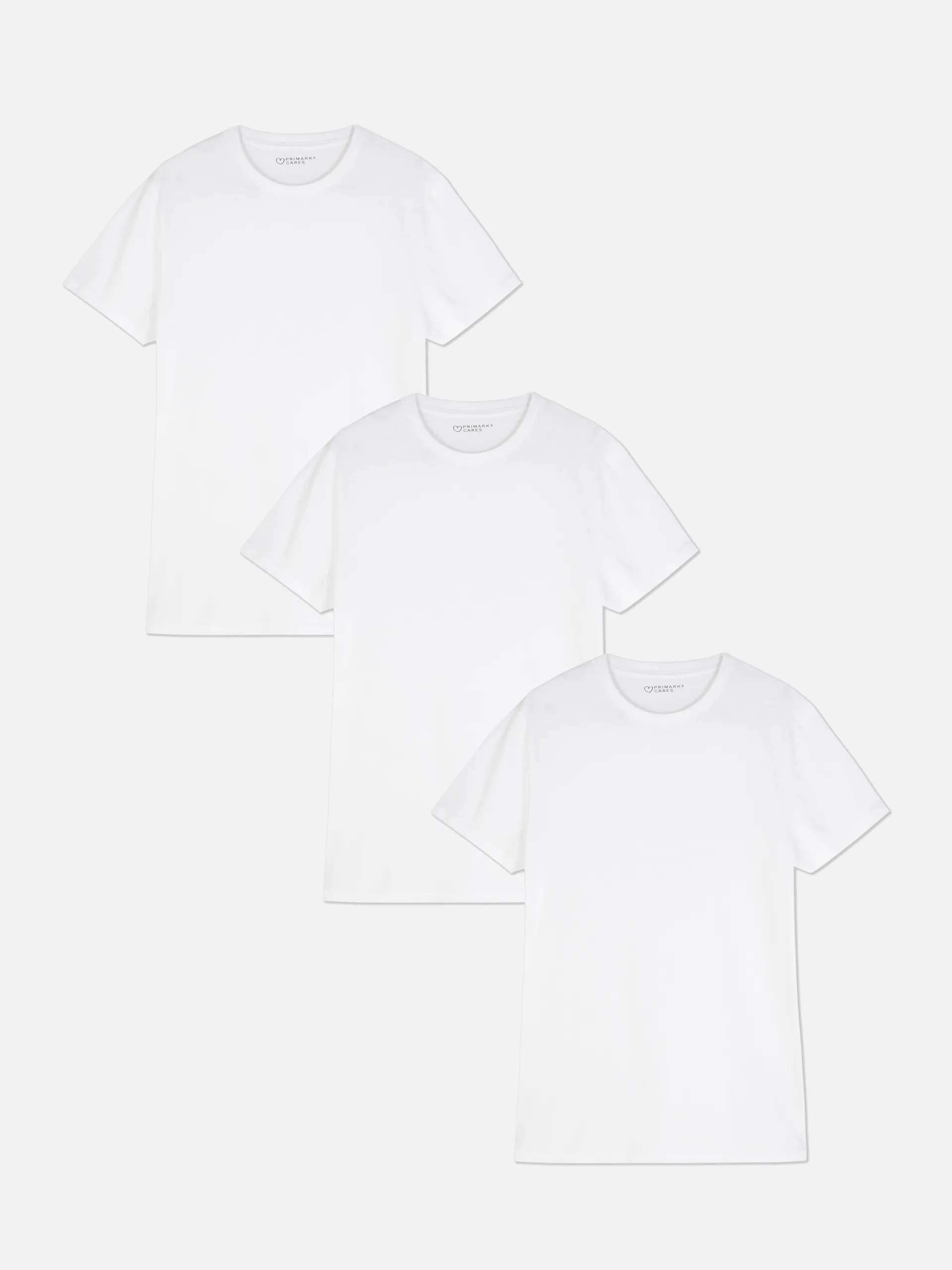 T-Shirts mit Rundhalsausschnitt, 3er-Pack