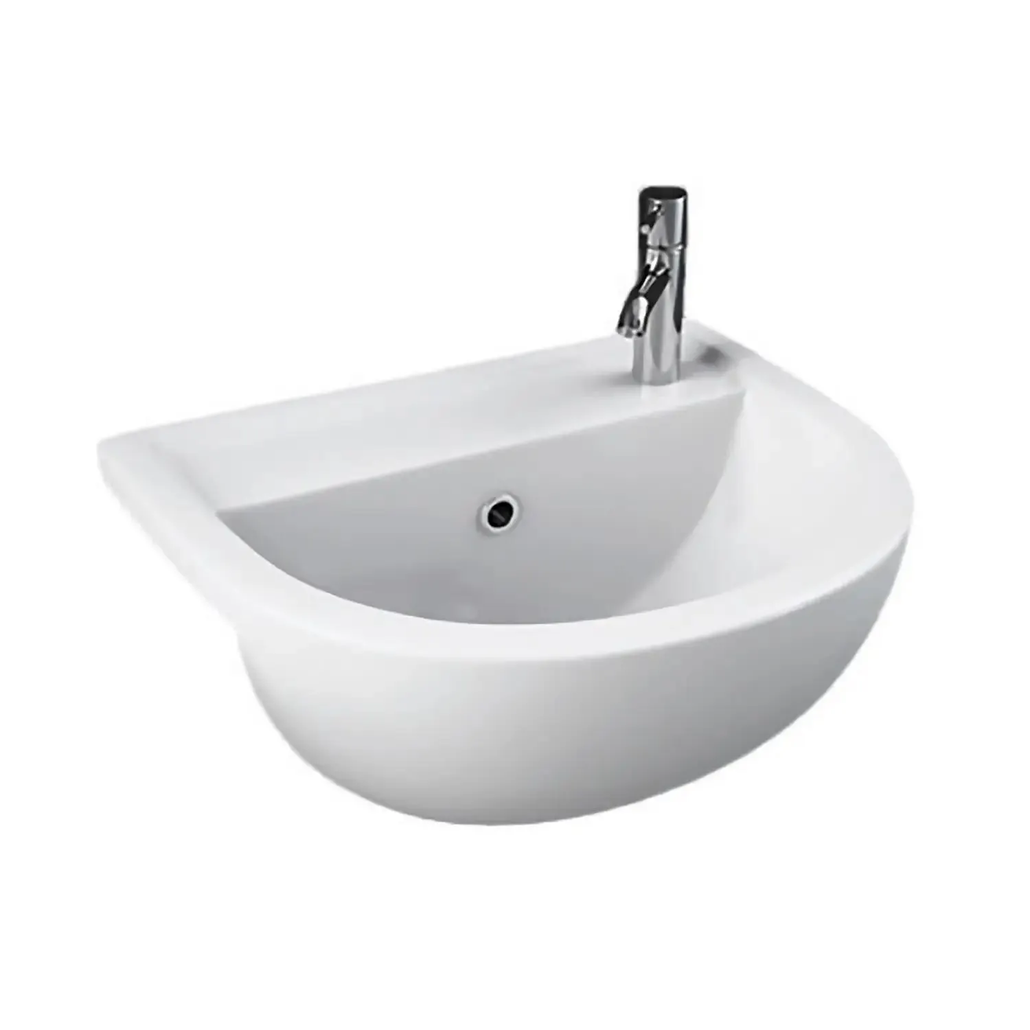 Bathstore Cedar 400mm Semi Recessed Basin