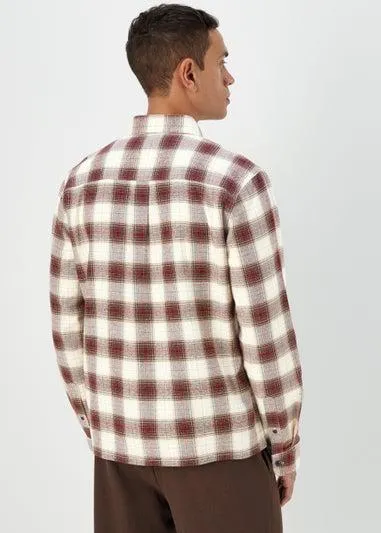 Ecru & Brown Shadow Check Shirt - Medium