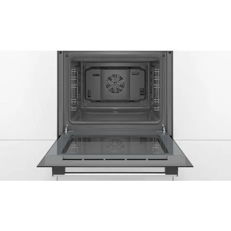 Bosch HHF113BR0B 59.4cm Serie 2 Built In Electric Single Oven with 3D Hot Air - Stainless Steel