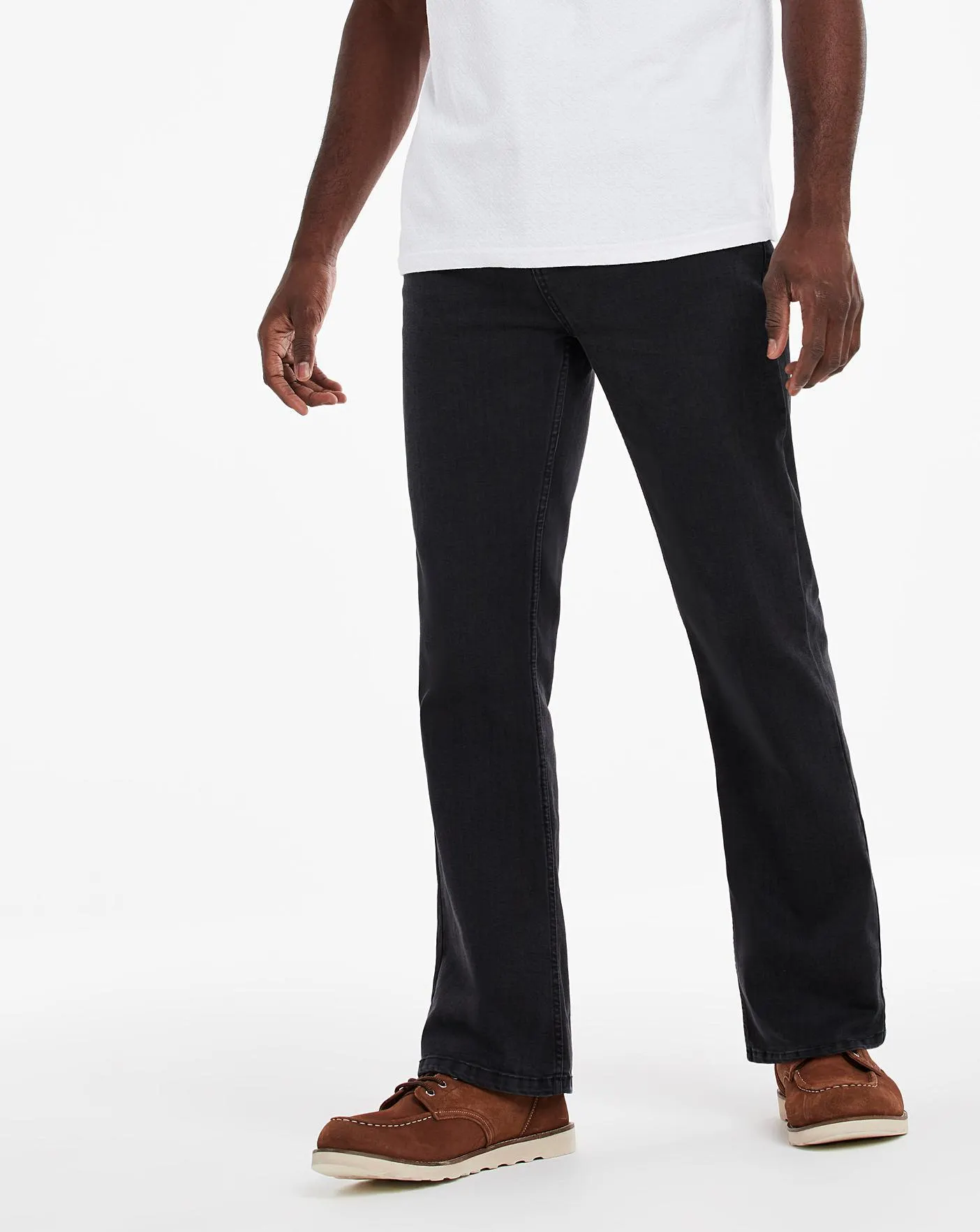 Blackwash Bootcut Fit Stretch Jeans