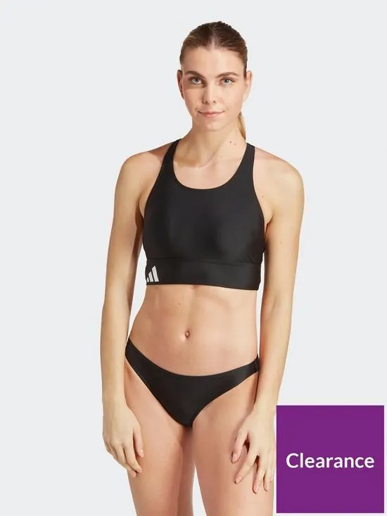 Performance Branded Beach Bikini - Black/White