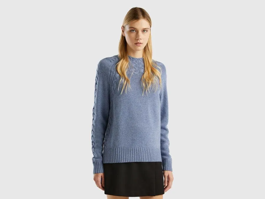 Sweater with cables