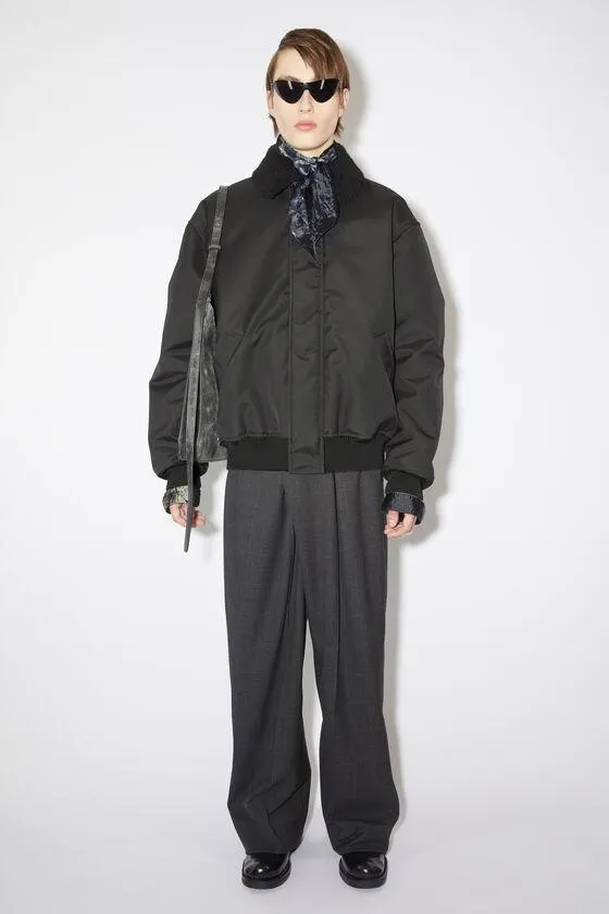 Shearling collar jacket