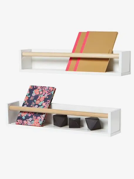 Lote de 2 prateleiras para livros