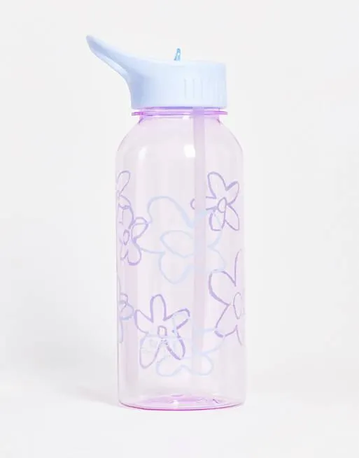 Typo 1L waterbottle in pink flower design