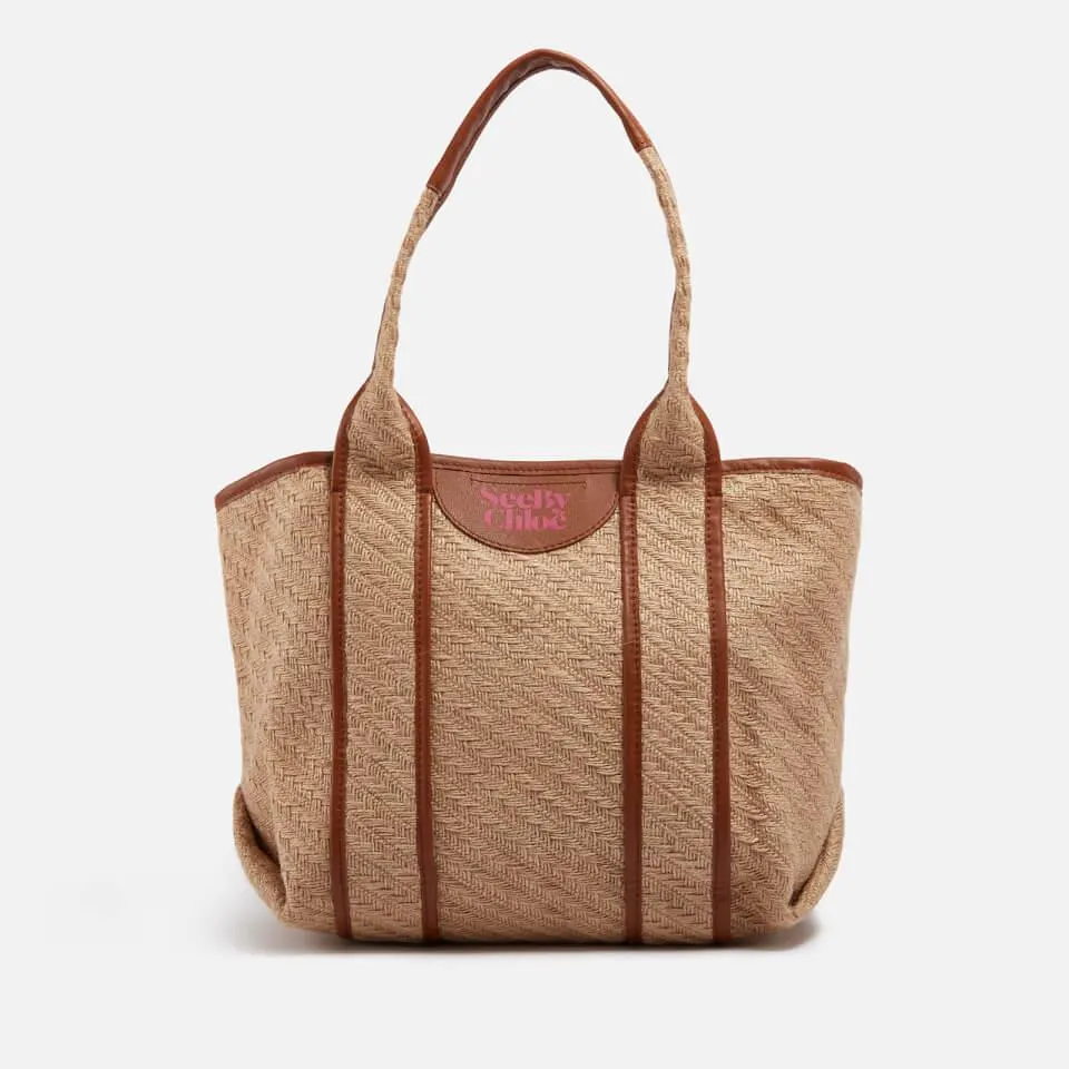 See By Chloé Laetizia Small Jute Tote Bag