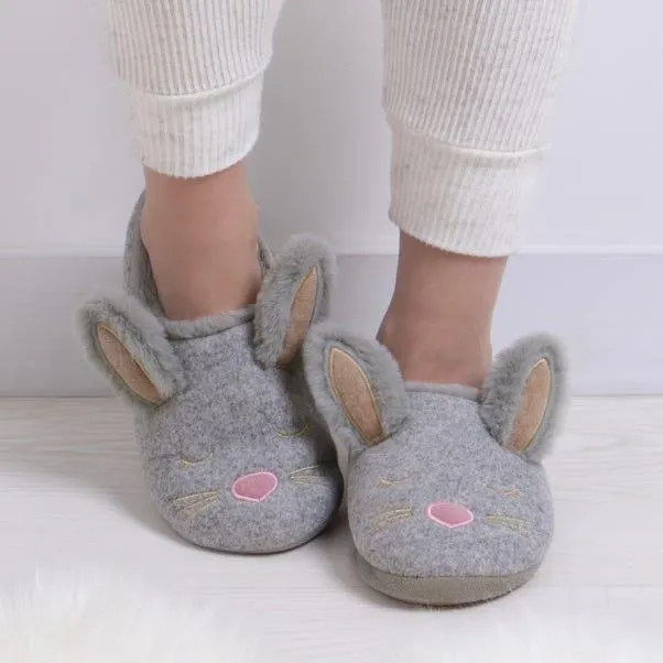 totes Novelty Bunny Mule Slipper