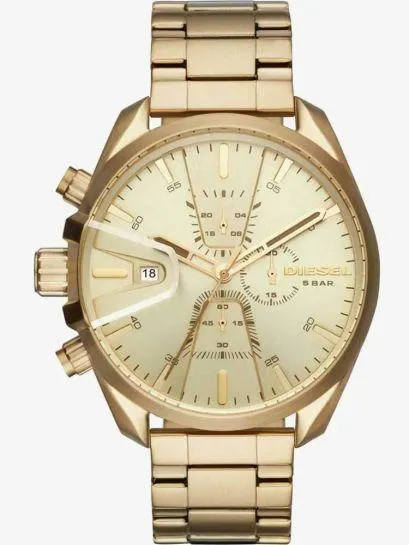 Mens MS9 Chronograph Gold Plated Bracelet Watch