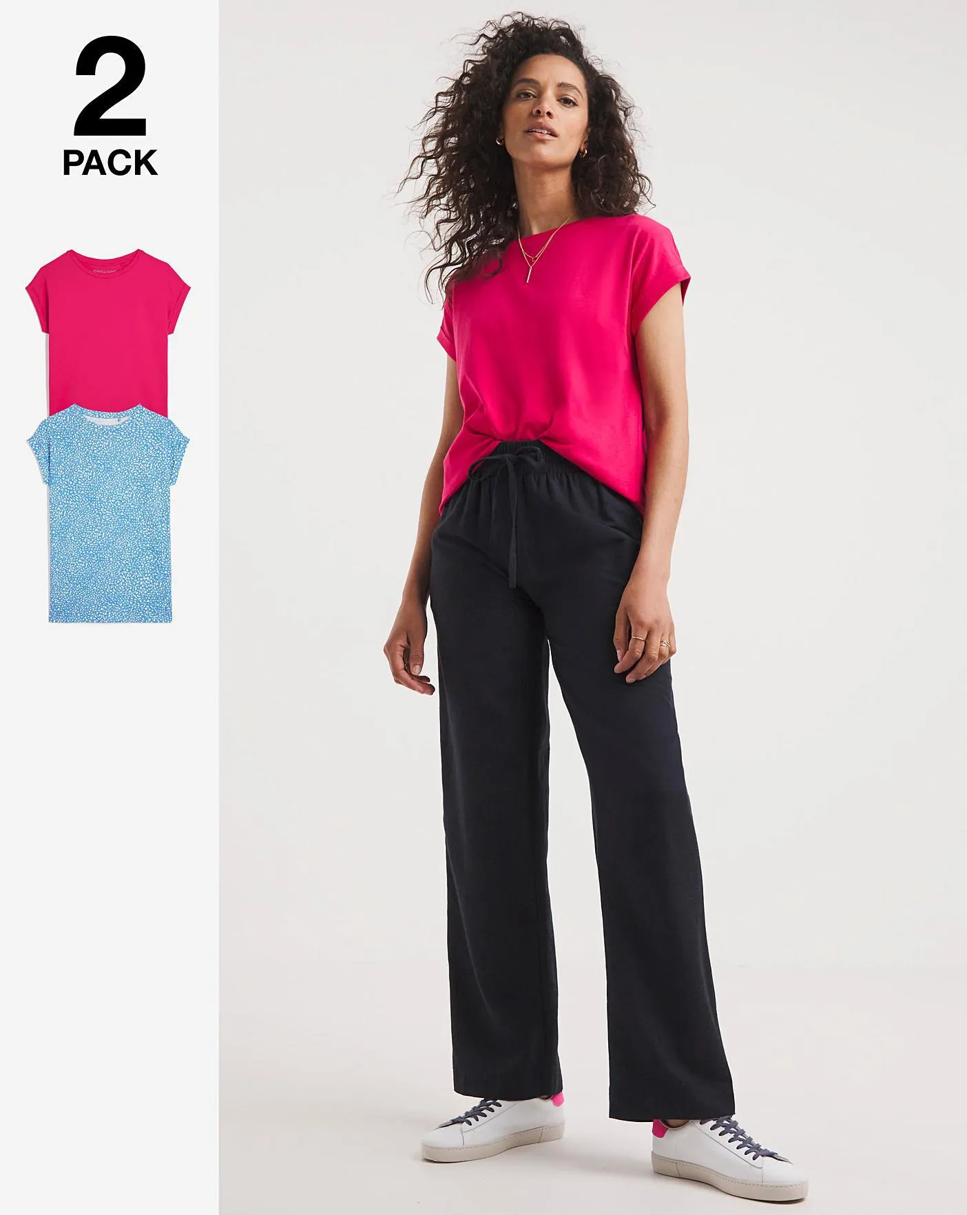 2 Pack Cotton Short Sleeve Relaxed T-Shirts