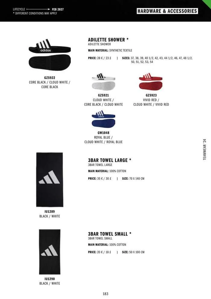 Adidas Teamwear 2024 from 11 March to 31 December 2024 - Catalogue Page 183