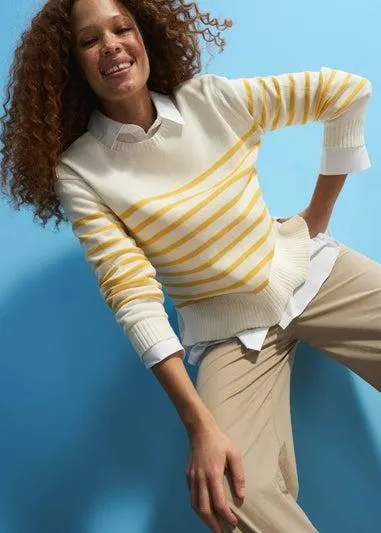 Yellow Stripe Jumper - Medium
