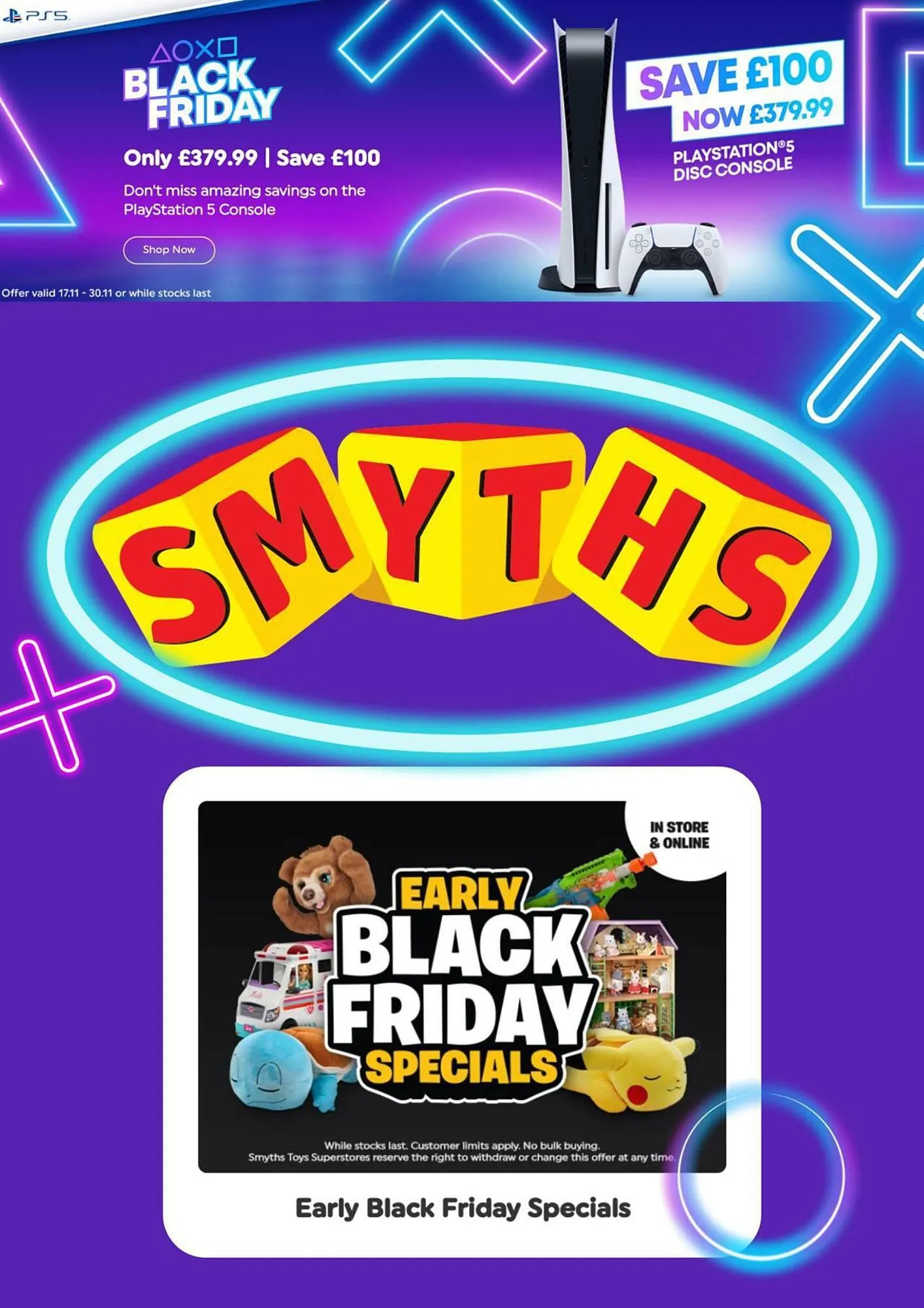 Smyths Toys Weekly Offers from 17 November to 30 November 2023 - Catalogue Page 1