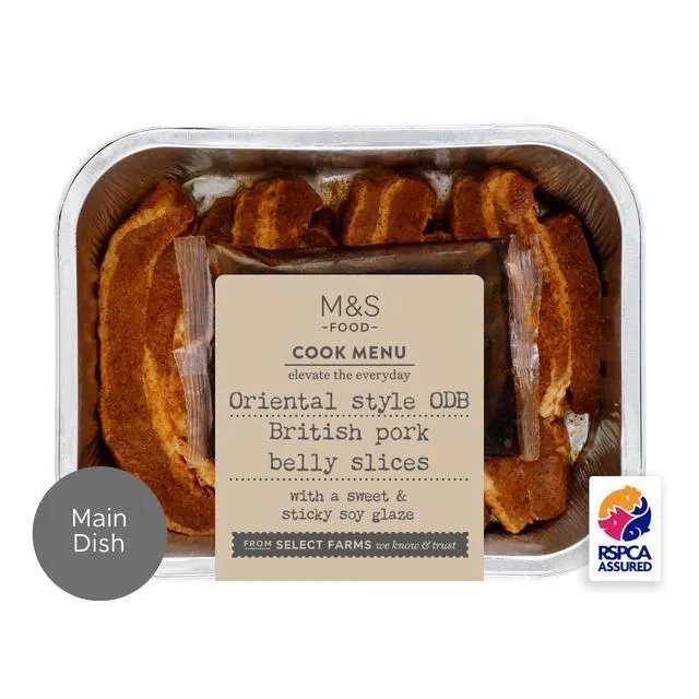 M&S Cook Menu Oriental Style Pork Belly Slices 380g