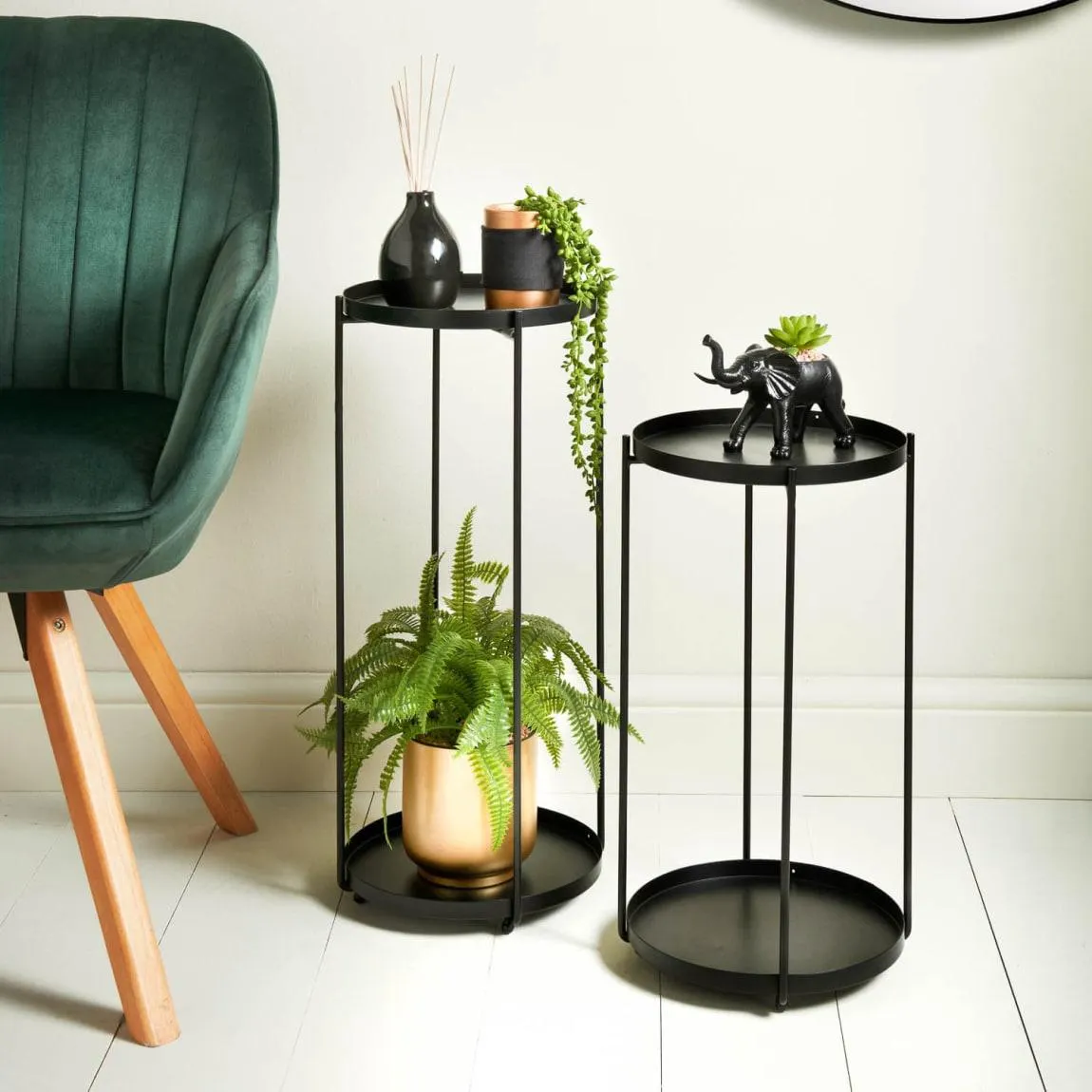 Urban Paradise Set of 2 Tables - Black