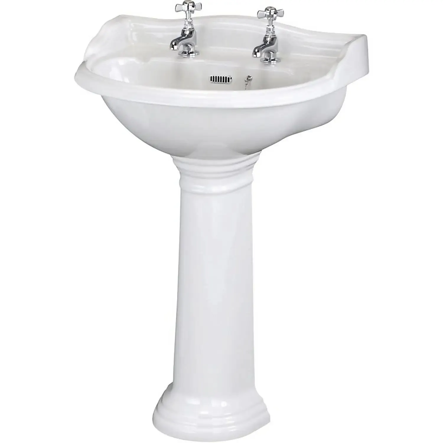 Balterley Harrington Round 2 Tap Hole Basin Pedestal - 500mm