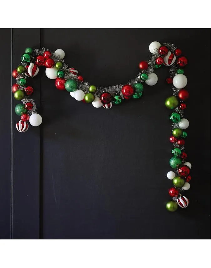 Coloured Bauble Garland