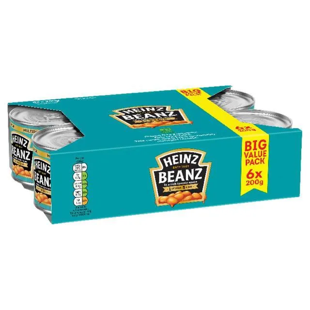 Heinz Baked Beans in Tomato Sauce 6 x 200g