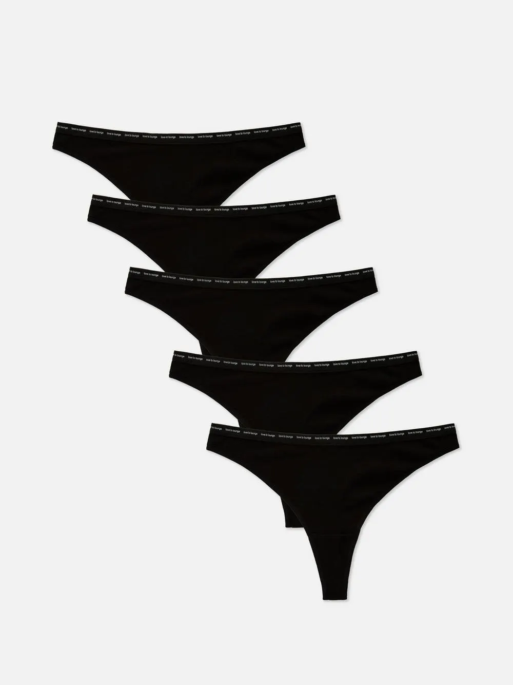 5pk Love To Lounge Thongs