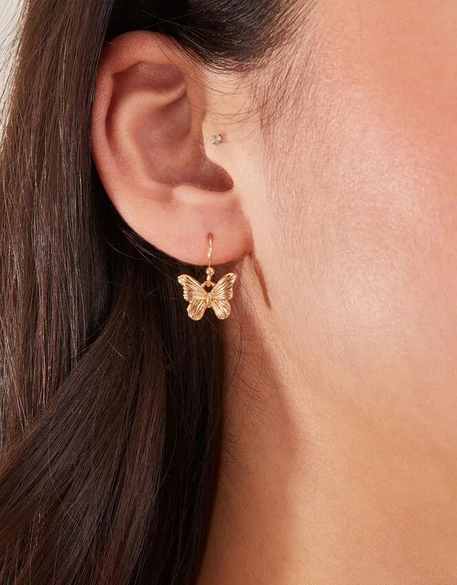 Butterfly Short Drop Earrings