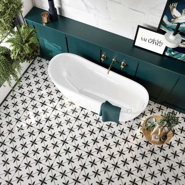 Oakham White Pattern Tiles
