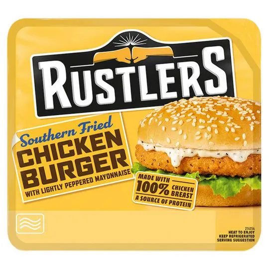 Rustlers Southern Fried Chicken Burger 136g